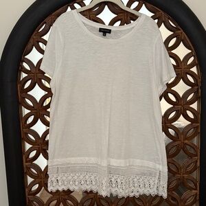 Lord & Taylor Crochet Tee